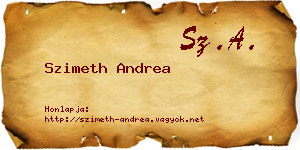 Szimeth Andrea névjegykártya